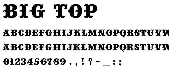Big Top font